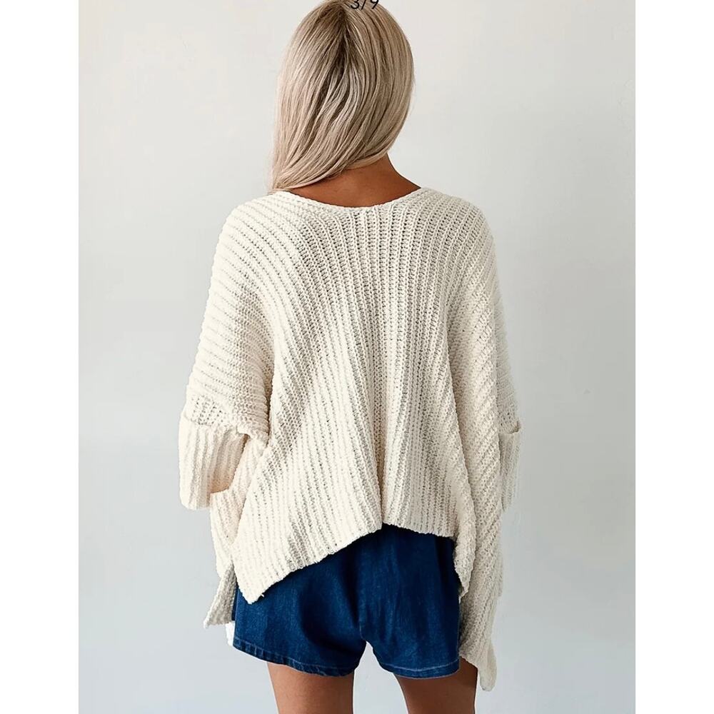 POL Sylvie Chunky Oversized Cardigan in Cream. Size L - Picture 2 of 9